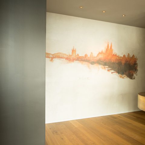 Wandgestaltung im Restaurant Maximilian Lorenz - Eingangsbereich